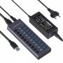 10-port USB hub input