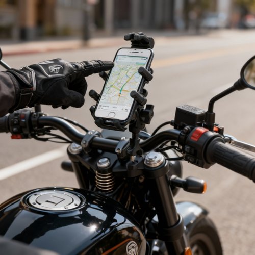 Motorcycle phone mount