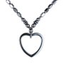 Hematite Heart Pendant Necklace. input