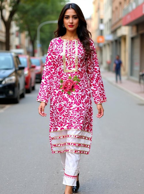 Embroidered Cotton Kurti